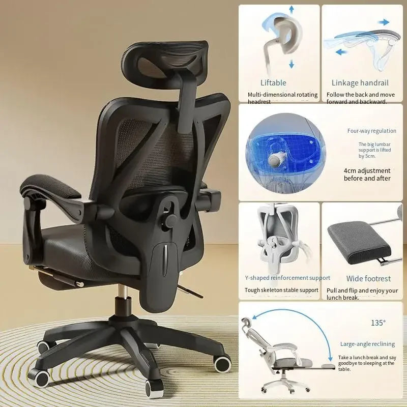 UVR Gaming Computer Stuhl Mesh Atmungsaktive Personal Stuhl Ergonomisches Design Armlehne Stuhl Sitzen Bequem THome Bürostuhl Möbel