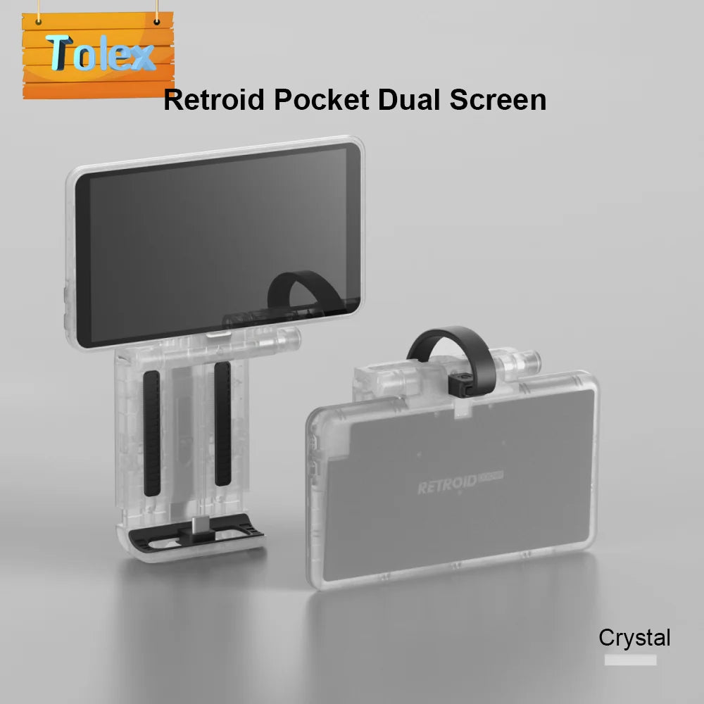 Tolex Retroid Pocket Dual Screen for RP4 Pro RP5 Handheld Game Console 5.5Inch Touch Screen Type C Game Console Double Screen.