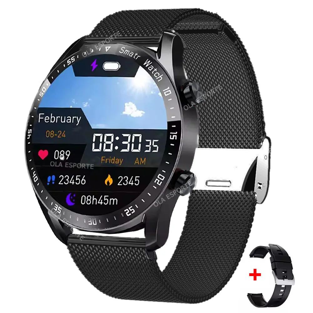 2025 NEW Smart Watch Women Men AMOLED Screen Bluetooth Call Full Touch Screen Weather Call Sports Smart Bracelet 5ATM Waterproof