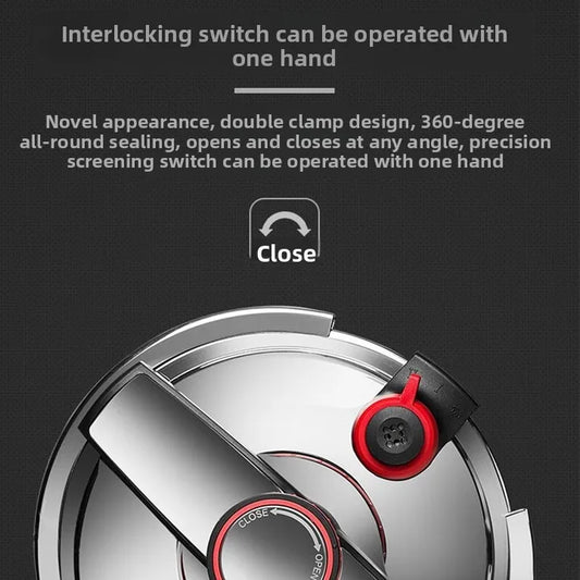 304 Stainless Steel Pressure Cooker Large Capacity Thickened Anti Explosion Induction Cooker 100Kpa Dual Adjustment.