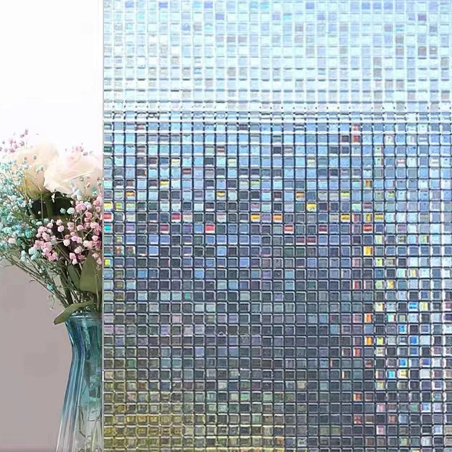 20x100cm Static Frosted Window Film Privacy Sticker For Bathroom Opaque Translucent Light Control Adhesive Glass Covering.