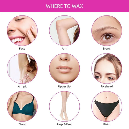 Honey Epilatory Waxing Kit Depilatory Roll on Wax Heater Machine with Refillable Wax Cream&100PCS Waxing Papers For Hair Removal.