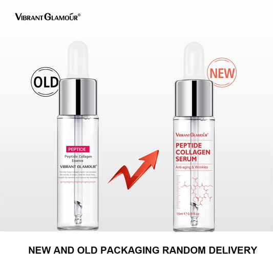 VIBRANT GLAMOUR 10PCS Peptide Collagen Face Serum Anti-Aging Moisturizing Remove Wrinkle Fine Lines Whitening Firming Skin Care.