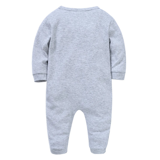 Herbst Langarm Baby Stram pler 100% Baumwolle einteilig Neugeborene Kleidung cool Bär Design 0-12m Kostüm.