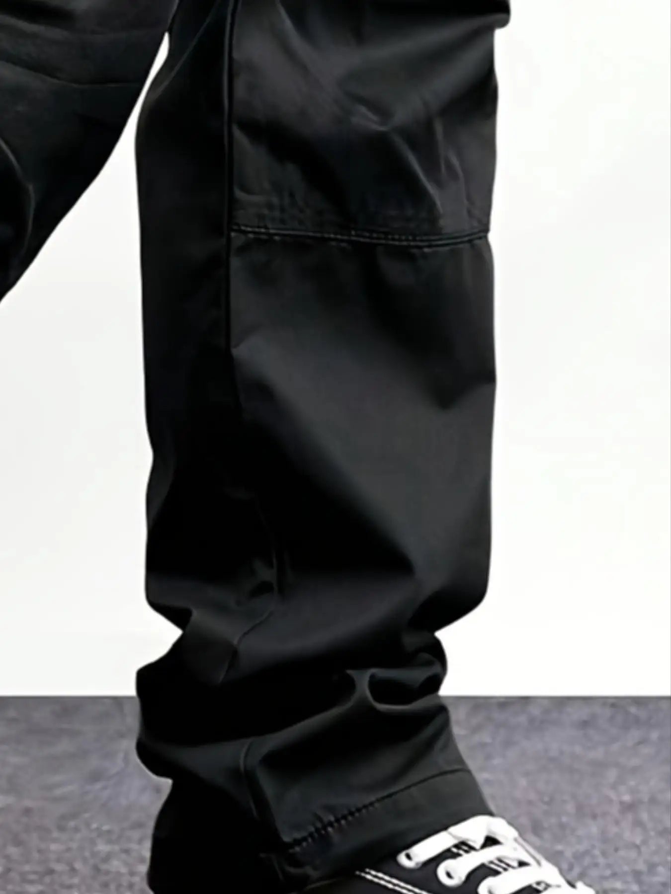 Men's Regular Plain Overalls with Drawstrings and Large Flap Pocket Pantss, Functional Multi-Pocket Straight Pants, Suitable for Holiday, Street, Daily Leisure, Running, Multi-Scenario, Suitable for All Seasons.