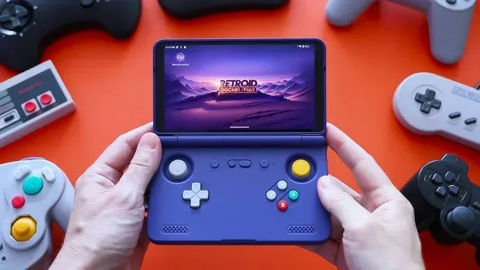 Retroid Pocket Flip2 Handheld Game Console - 5.5-Inch AMOLED Display, Video Output, MediaTek Dimensity 900 Processor, Active.