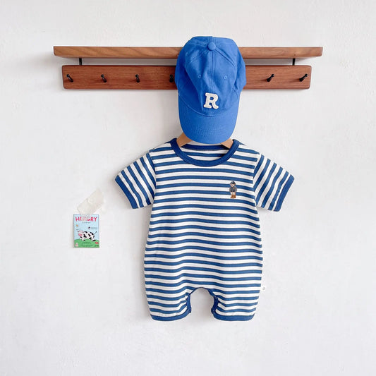 Baby Streifen Body Sommer Neugeborenen Baumwolle Kurzarm Strampler Kleidung Infant Mädchen Jungen Overalls Kinder Einteiliges 0-2 jahre.