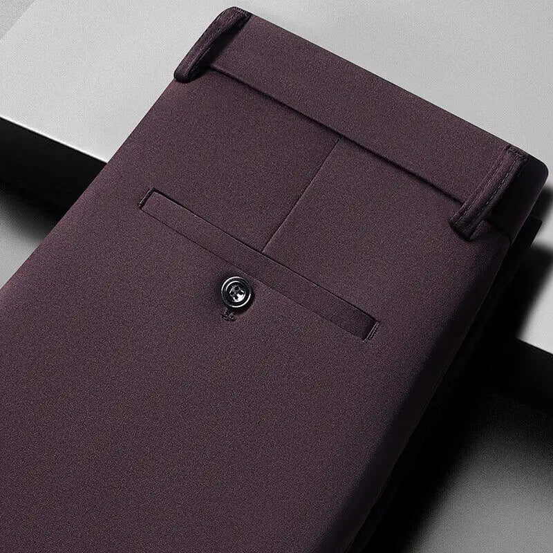 10 color casual pants, men's business casual suit pants, loose straight summer thin stretch suit pants.