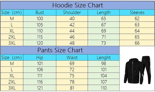 High Quality Men's Tracksuit Zipper Hooded Sweatshirt+Slim Sweatpants Set Casual Jacket Coat Jogging Clothing Fashion Print Suit.