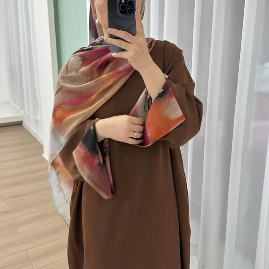 Middle East Abayas Turkey Kaftan Women Muslim Hijab Dress Ramadan Fashion Islam Clothing Eid Djellaba Morocco Caftan Femme Robe.