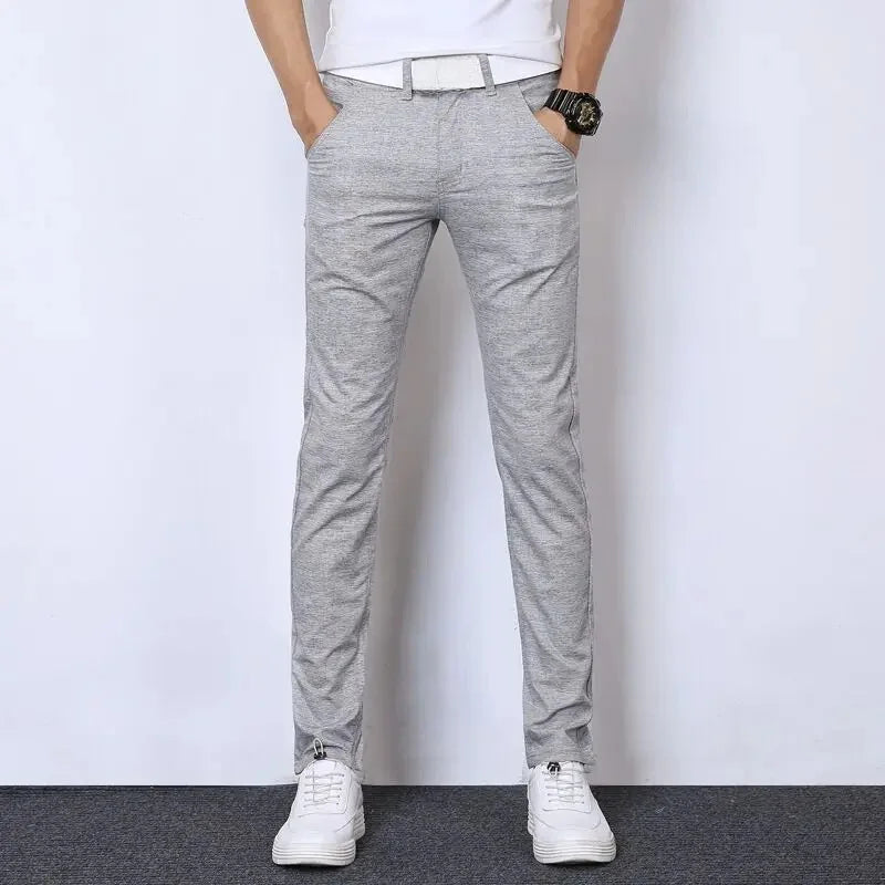 Summer Thin Men's Casual Pants Straight-Leg Loose-Fit Linen Trousers Youth Men's Pants Direct From Manufacturer Wholesale