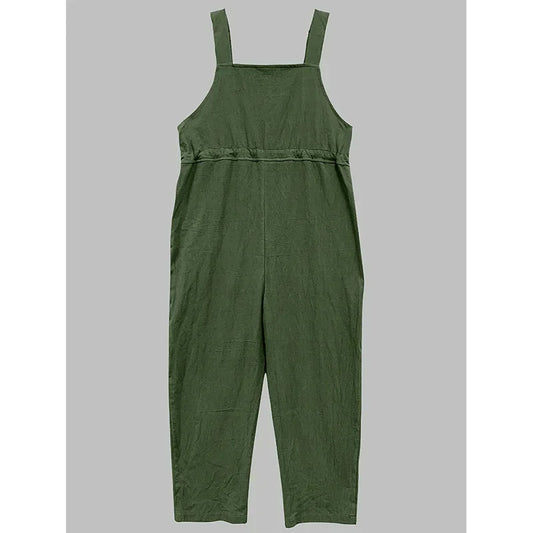 Adjustable Multi-Pocket Overalls for Women New 2025 Style Cross-Border Big Hit Female Long Pants Overall Suits Chinese Origin.