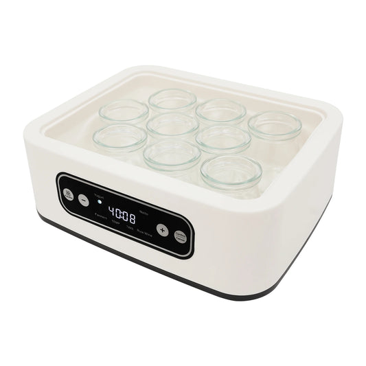 20W Square Yogurt Maker Yoghurt Making Machine LED Digital Temperature Control,with 9 Cups 100ml Each Cup.