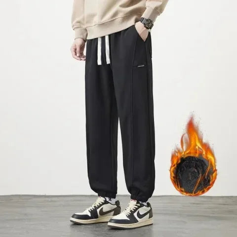 Winter Pants Men Stretch Fleece-lined Jogger Trouser Male Thick Warm Sport Large Size Big Plus 7XL Work Sportswear Sweatpant 8XL