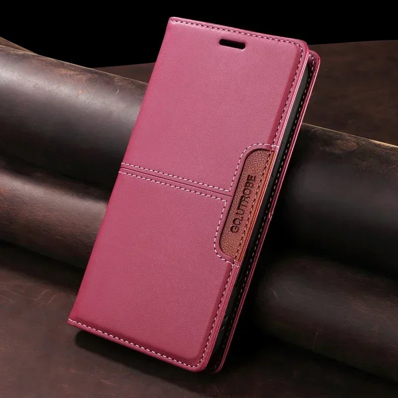 Leather Phone Case for Xiaomi Mi 14T 13T 12T 11T Pro Magnetic Flip Wallet for Mi Poco X7 X6 X5 F6 M6 Pro X3 F3 Card Wallet Cover