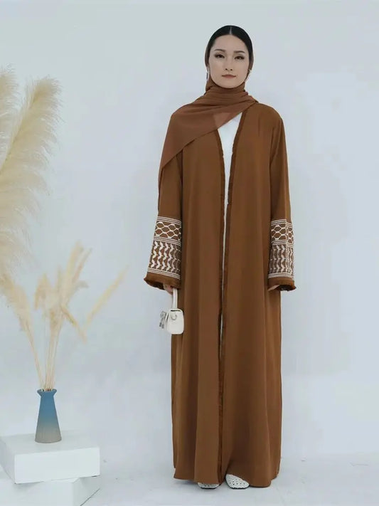 Ramadan Embroidery Muslim Modest Kimono Abaya Damen Dubai Luxury Islam Women Cardigan Dresses Kebaya Kaftan Robe Femme Musulman.