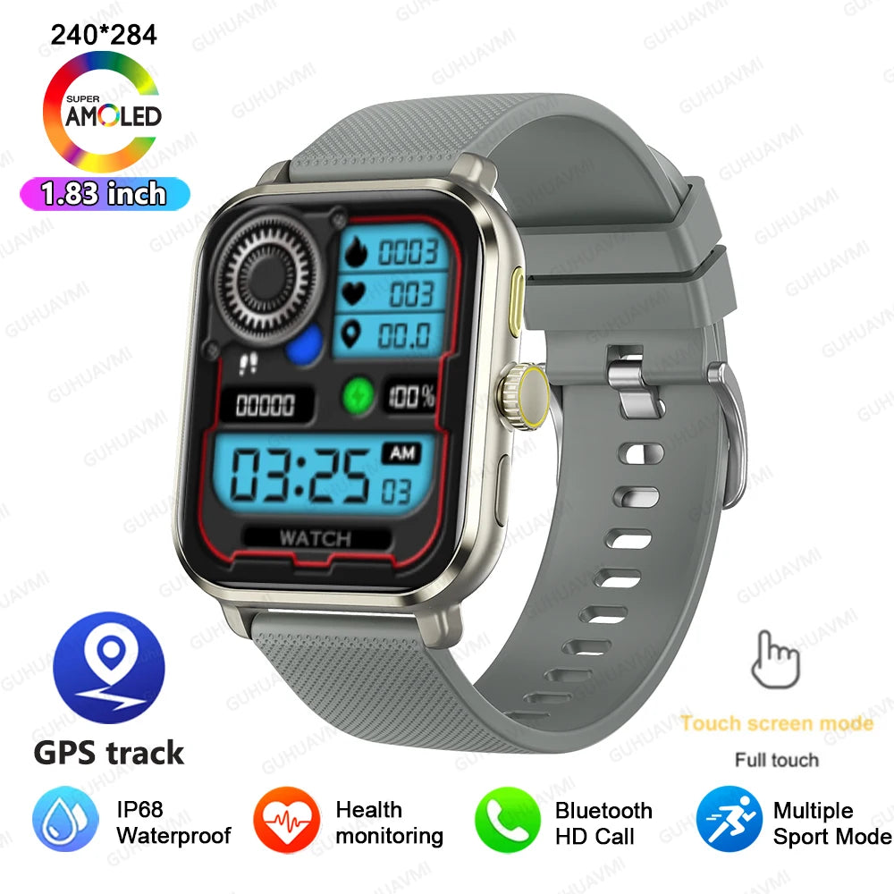 New Women Smart Watch GPS Compass Sport watch Men 1.95" AMOLED Screen Bluetooth Call HeartRate Smart Watch For Xiaomi Huawei IOS