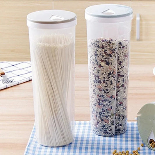Noodle Wheat Pasta Organizer Airtight Sealed Containers Fruit and Vegetable Storage Box for Cereal Spaghetti Food Storage Box.
