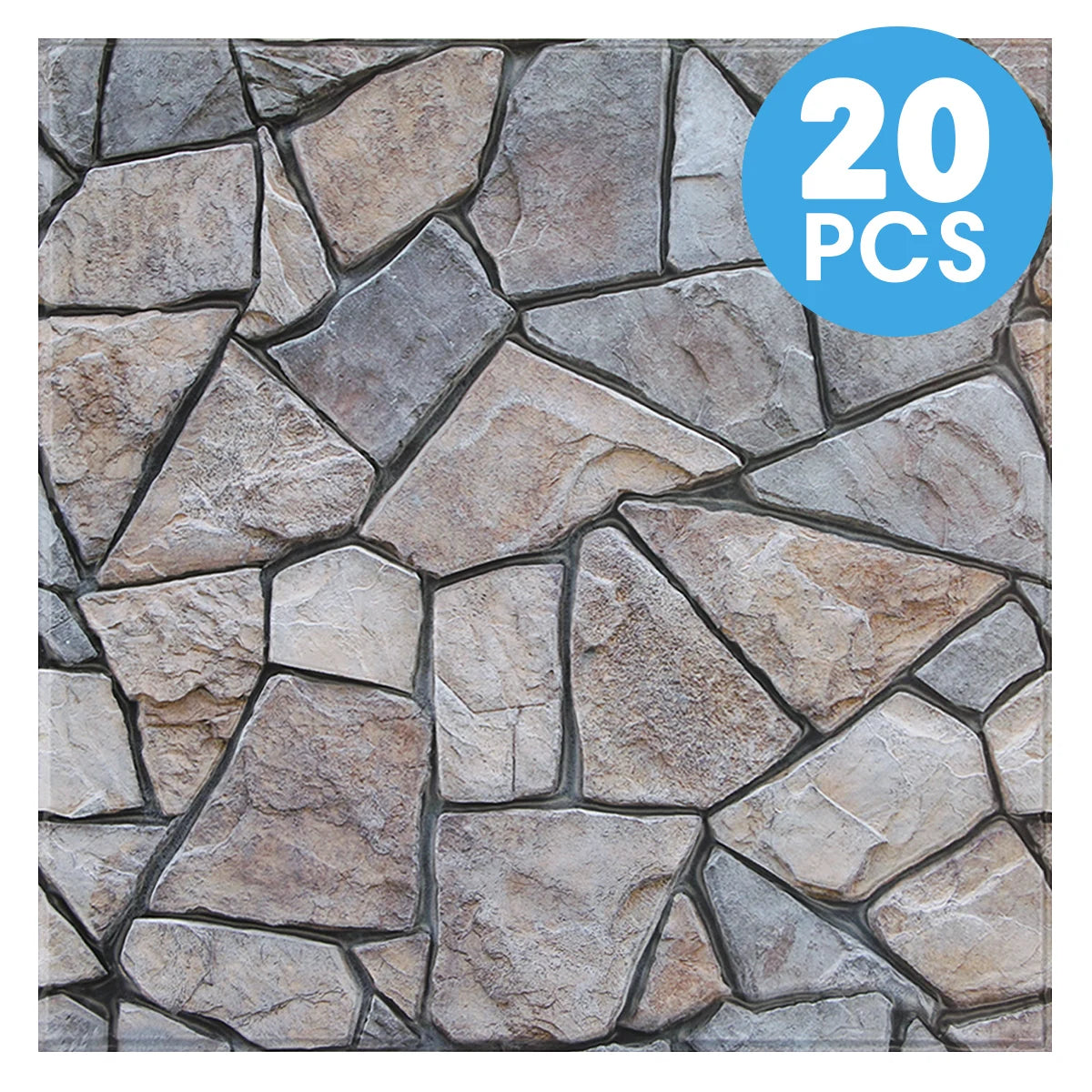 10/20Pcs 3D Faux Stone Wall Panels, Self-adhesive Panels, Kitchen Backsplash, Farmhouse Wall Decor, 30cm x 30cm