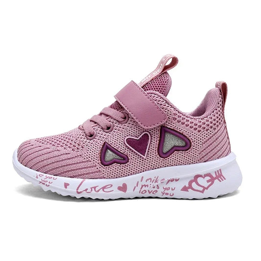 Girls Casual Shoes Light Mesh Sneakers Kids Summer Children Spring Autumn Tenis Cute Sport Cartoon Female Running Sock Footwear.