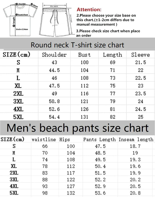 Fashion Men Sets Print Lapel 3D Print Short Sleeve Casual Hawaiian Shirt Beach Shorts 2 Pcs Set Vacation Hawaiian Man Suits.