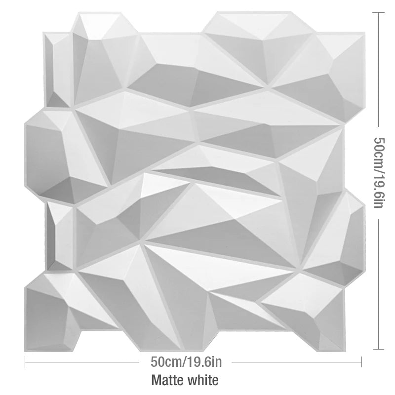 4pcs/ 50x50cm 3D Wall Panels Indoor Wall Decoration for Living Room Bedroom Hotel Office Mural Tile-Panel-Mold 3D Wall Sticker