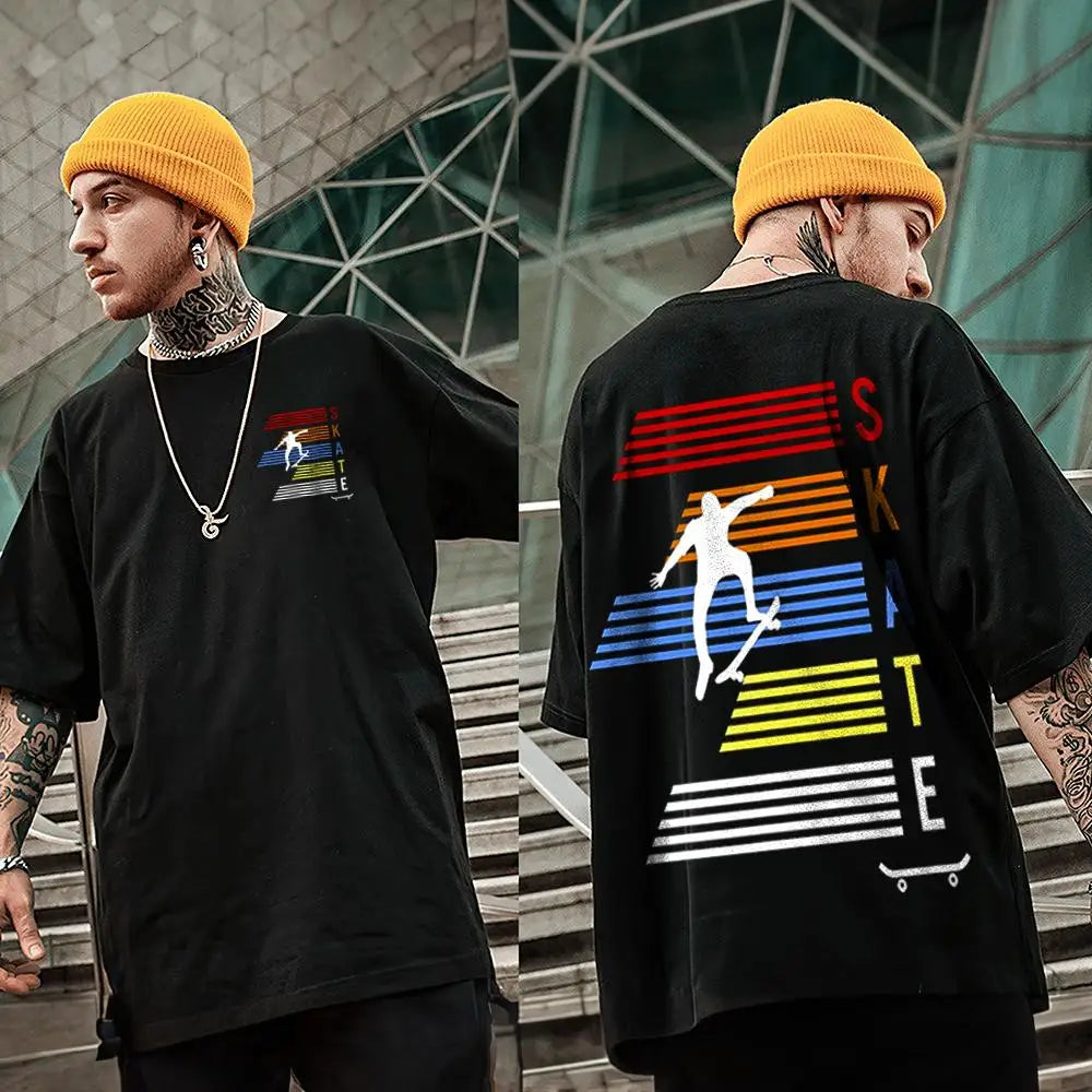 Man Hip Hop T-Shirt 3d Skateboard Men's Sport Shirt Oversized Loose Sweatshirt Casual Short Sleeve Tee Top High Quality Clothing.