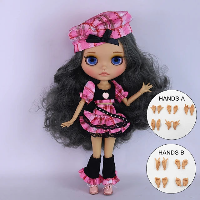 ICY DBS Blyth Doll BJD Joint Body tan Skin Matte Face Set Doll 1/6 30cm Girl Gift Anime SD