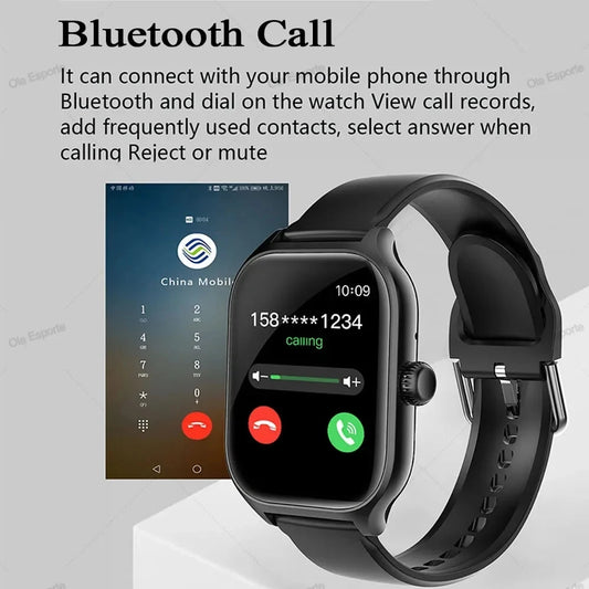 Smart Watch For Android IOS Watches 1.83inch HD Display Bluetooth Call Message Alert Music Sports Mode Smartwatch Men Women Gift.