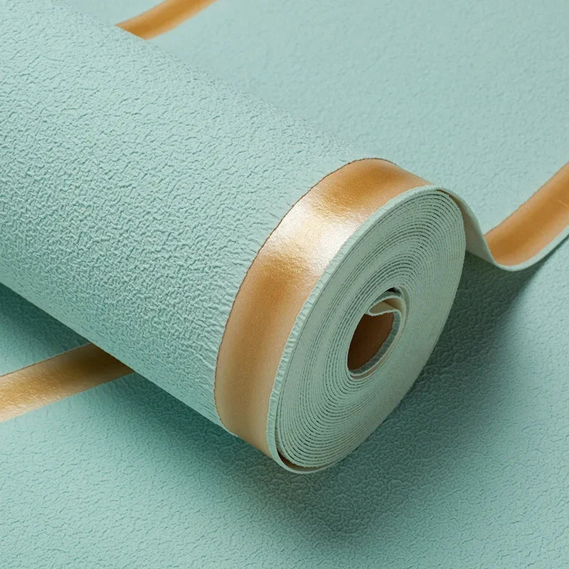 Hirschhaut Samt horizontal gestreifte Tapete Wohnzimmer Schlafzimmer gestreifte Film- und Fernsehwand 3D-Relief verdickte Tapete