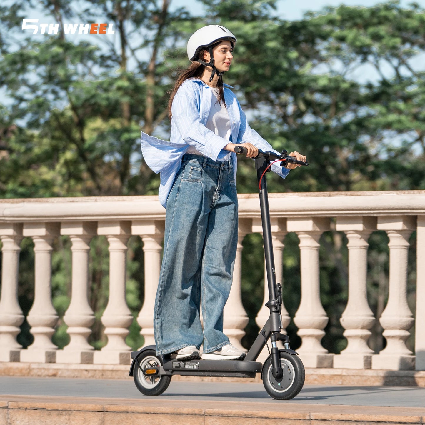 5TH WHEEL ES14 (ABE)Adult E-Scooter 400W Motor 48V 7.5AH Battery City Electric Scooter 10" Solid Tires Foldable EScooter.