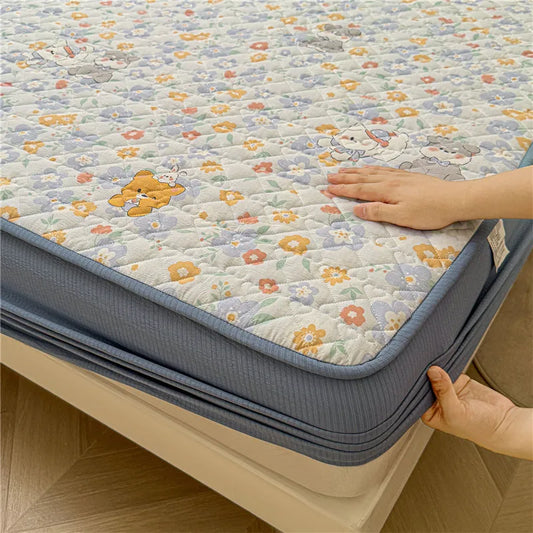 Non-slip Bed Cover Queen/King Size Bedspread Thicken Bed Linen Home Mattress Protector cubre colchón (Pillowcase Need Order).