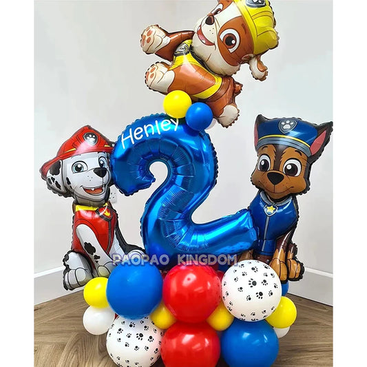 Cartoon Paw Patrol Geburtstag Hintergrund Party Fotografie Hintergrund Wand Ballon Set Studio Banner Poster Kind Geschenk Party Decor.