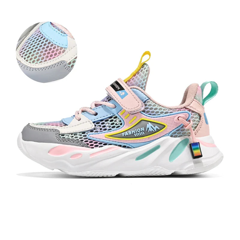 Fashion Children Shoes Girls Sneakers School Sports Summer Mesh Breathable For Kids Tennis Casual Shoes