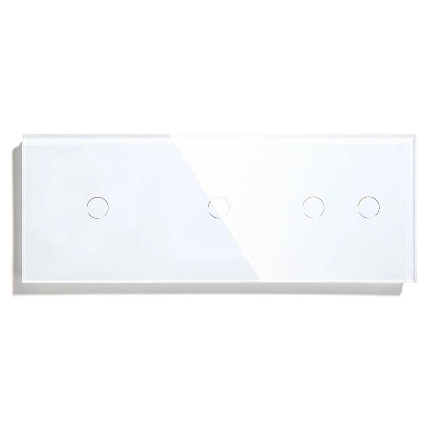 BSEED Touch-Schalter, 1/2/3 Gang, 1-Wege-Wandlichtschalter, blaue LED-Hintergrundbeleuchtung, Glas, Sensorbildschirm, Heimschalter, Weiß, EU-Standard