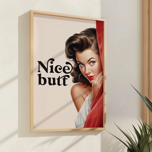 Trendy Girl's Funny Quote Better Late Than Ugly Woman Vintage Poster Canvas Painting Wall Art Print Pictures Home Bedroom Decor.