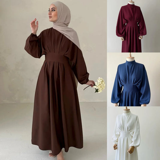 Muslim Modest Dress Kaftan Prayer abaya Ramadan Linen Abaya Dubai Turkey Islam Clothes Women Kebaya Robe Arabe Femme Musulmane.
