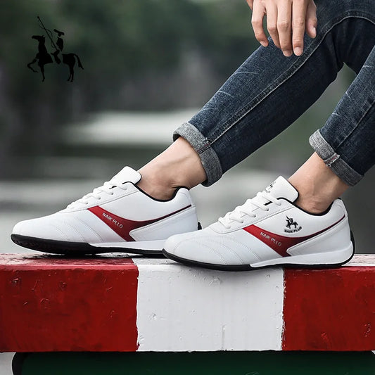 Men Shoes Flat Sports Shoes Lightweight Flat Shoes Simple Fashion Travel Shoes Walking Leather Running Shoes Sneakers.