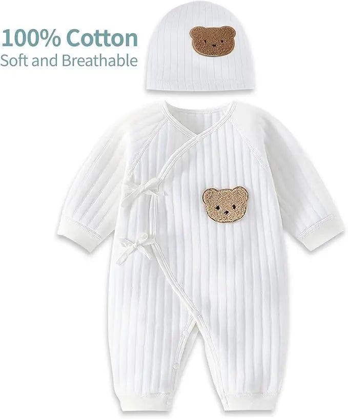 Jungen Mädchen Body Neugeborenen Winter Onesie Kleidung Baumwolle Kleinkind Hause Tragen 0-6M Verdickte Frühling und Herbst Kleidung