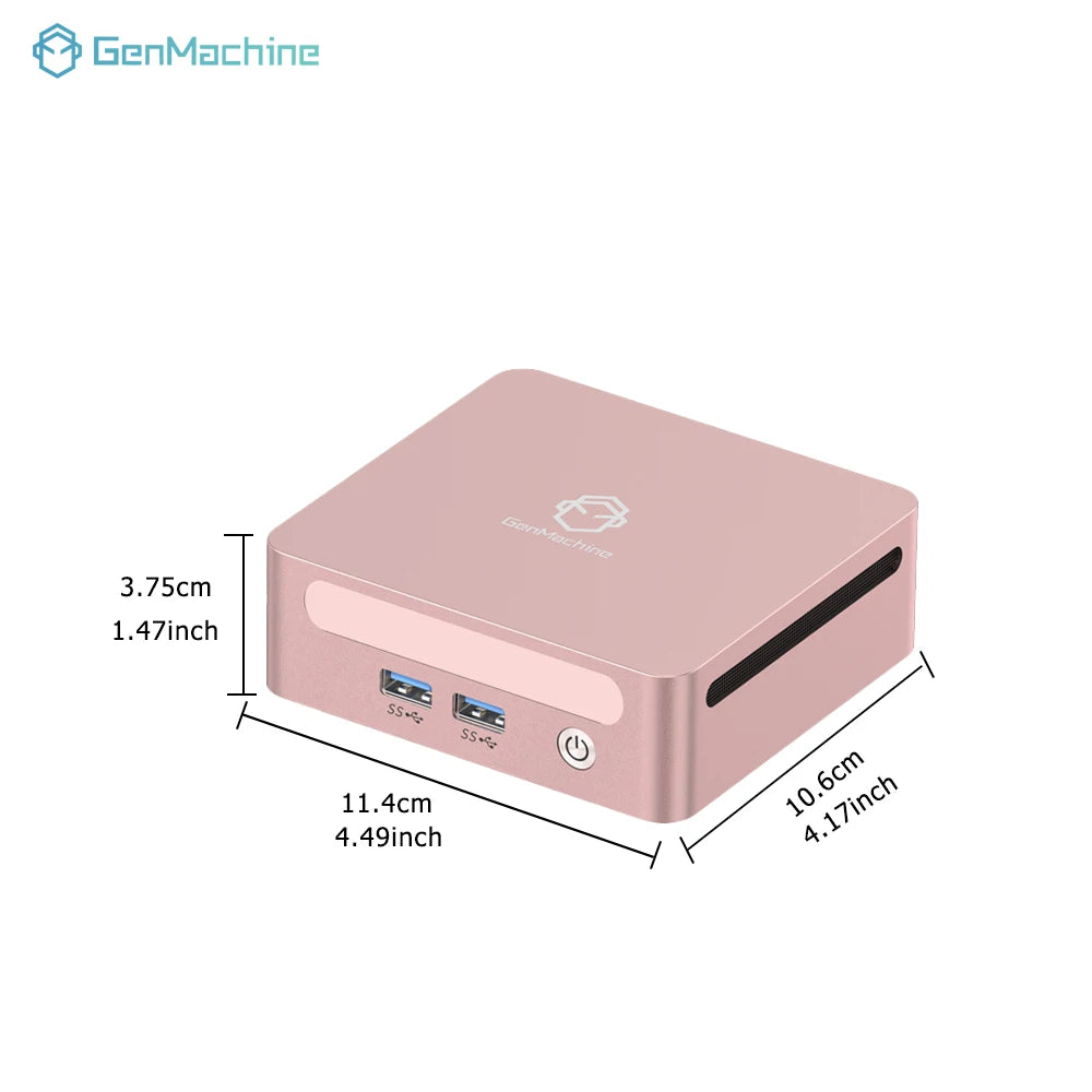 GenMachine Mini PC AMD Ryzen3 5300U Win10/11Pro R3 5300U RAM 64G SSD 2TB Dual Channel Office Gaming Computer pc gamer diy gift.