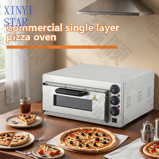 Pizzaofen aus Edelstahl, Ofen mit fester Temperatur und Timing