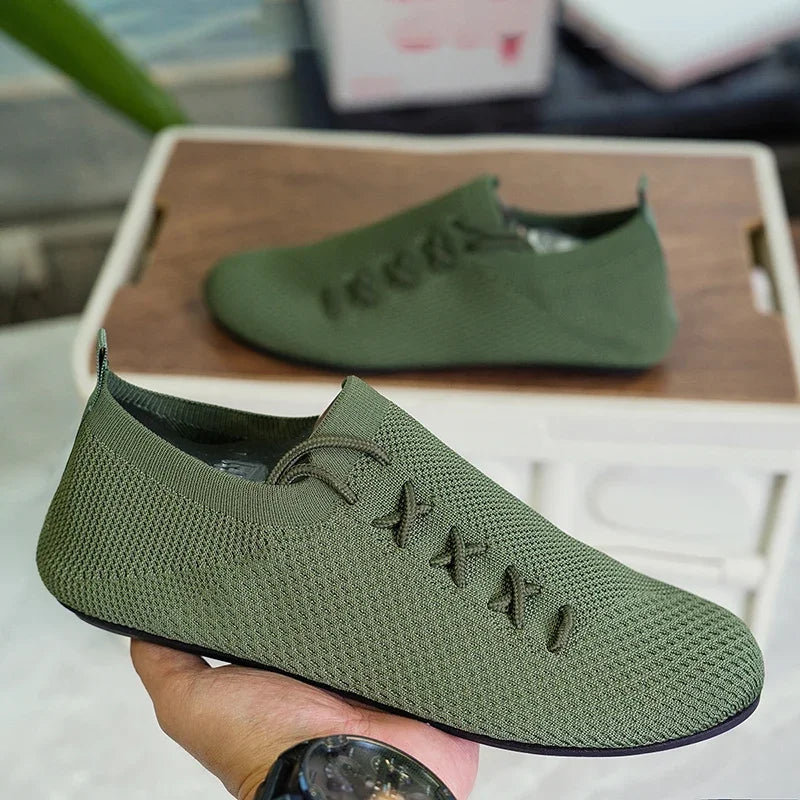 YRZL Men's Comfortable Shoes Breathable Walking Shoes Summer Mesh Loafers Anti Slip Casual Sneakers Lightweight Shoes for Men