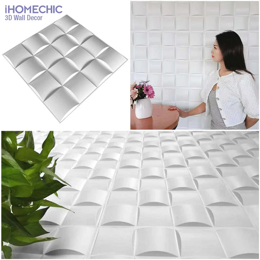 30x30cm 3D Wall Panel Geometric solid 3d Stone brick Living Room TV Background Decal Tile Mold 3D wall sticker bathroom kitchen