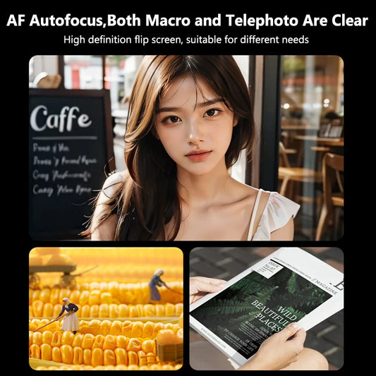 5K Compact Digital Photography Camera 18X Digital Zoom Vintage Vlog Video Recorder YouTube 64MP 3'' 180° Flip Screen Cameras.