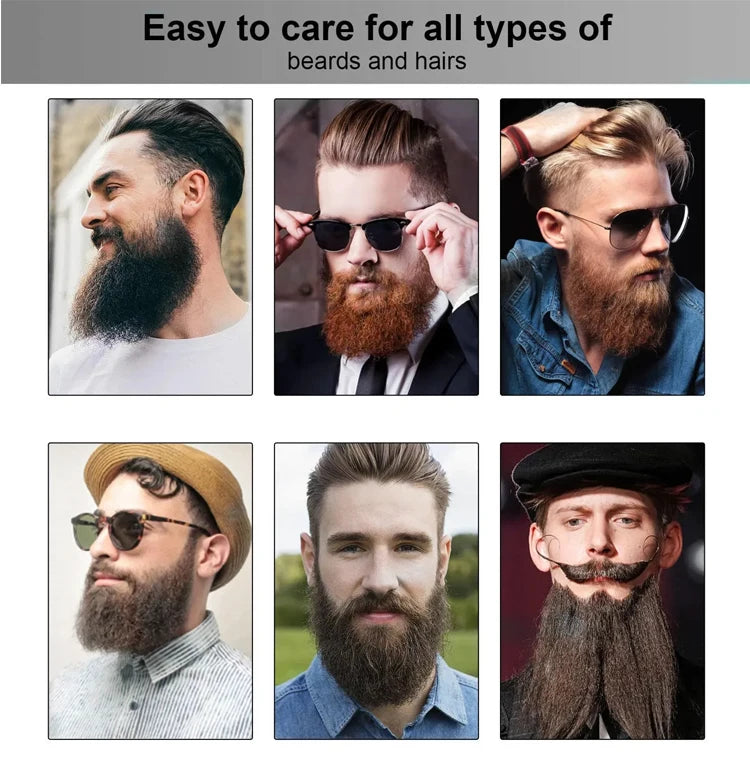 3 in 1 Electric Straightener Beard Straightener Hair Straightener With Teeth Curly Beards Magic Brush Comb For Man and Women.