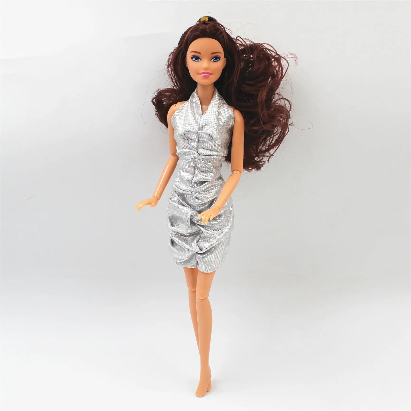 New 30cm 11 Joints Movable Doll with Clothes 1/6 Doll with Skirt Girls Play House Diy Dress Up Toy Gifts.