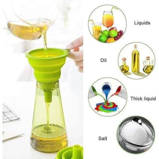Kitchen Silicone Funnel Foldable Funnel for Filling Water Bottle With Liquid Transfer Portable Oil Pot Funnel Kitchen Gadgets.