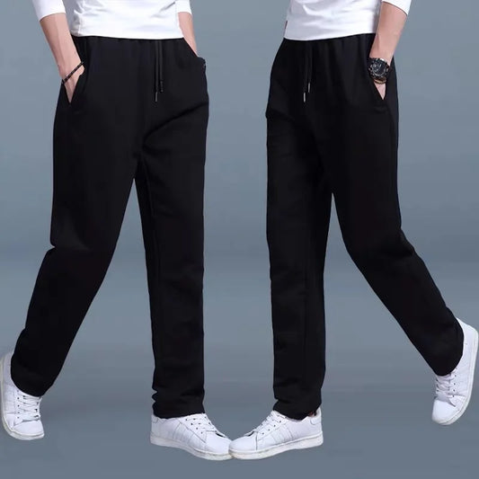 Herrenhose aus Eisseide, 2025, Sommer, neu, schwarz, grau, dünn, Business-Freizeithose, Outdoor, elastisch, atmungsaktiv, gerades Bein, Jogginghose.