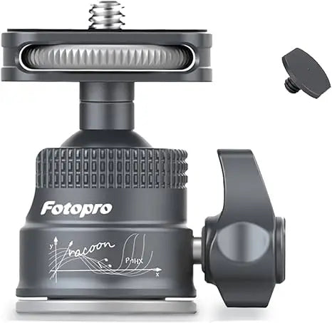 Fotopro Desktop Mini Tripod, Aluminum Alloy Compact Camera Tripod with Ball Head 1/4 Inch Screw for Phone DSLR.