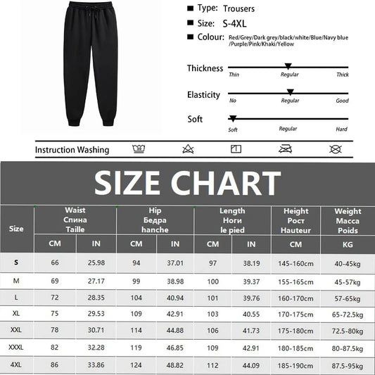 Mens Casual Pants Autumn Winter Fleece Sweatpants Men Running Jogger Sports Gym Trousers Fashion Solid Color Workout Long Pants.